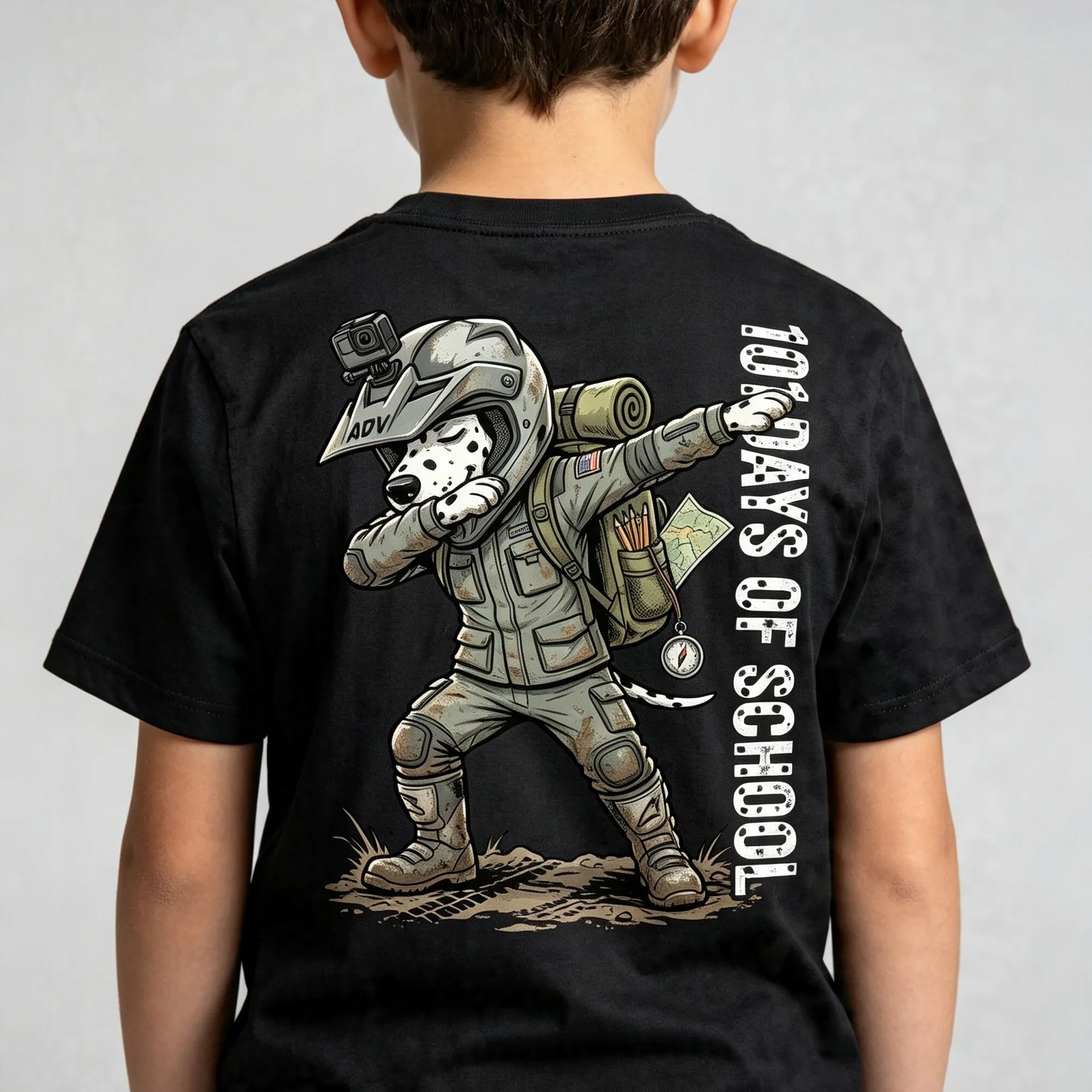 [Copy]Personalized Name 101 Days of School Dirt Bike Kids T-Shirt