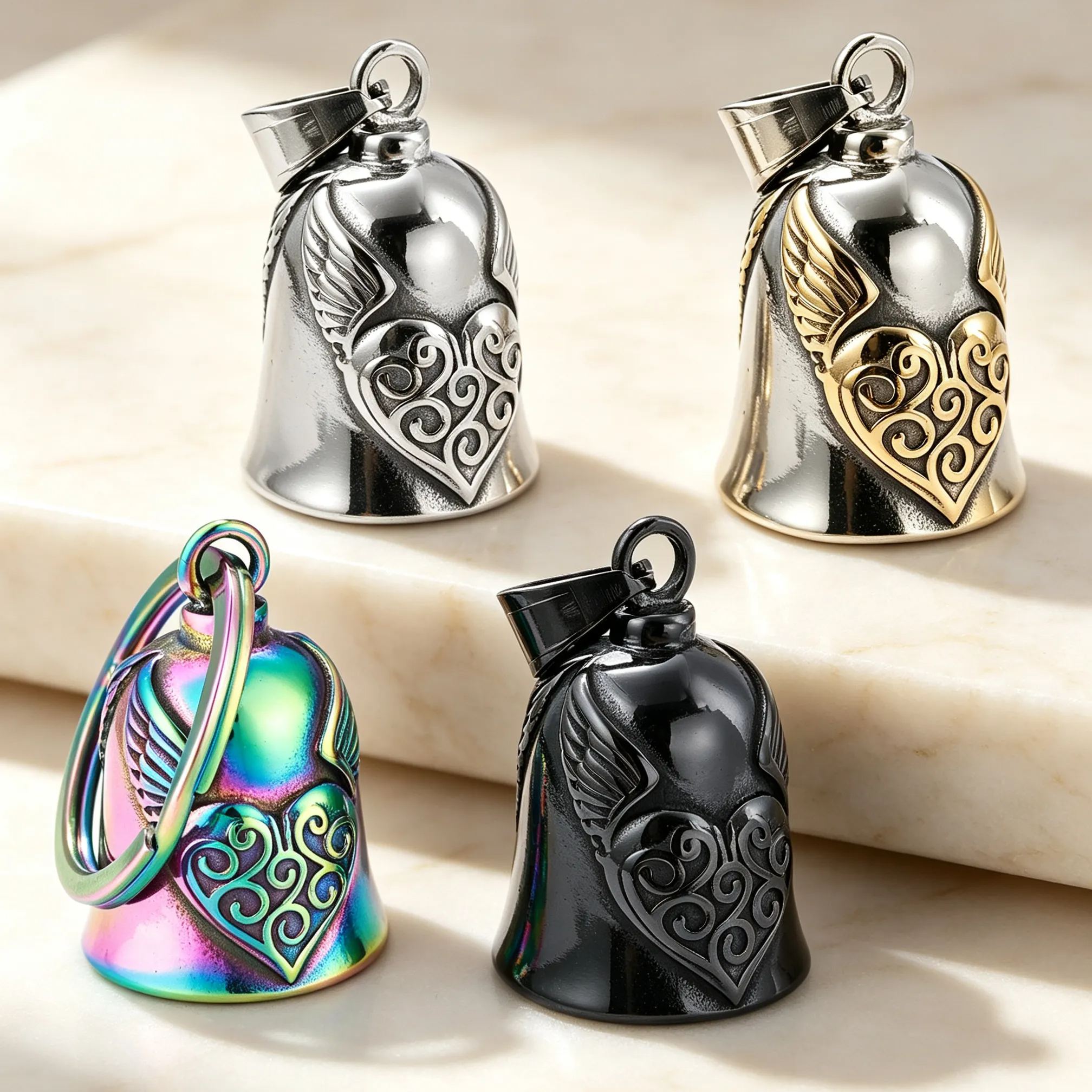 [Copy]2-Pieces Biker Skull Helmet Guardian Ride Bells for Motorcycles