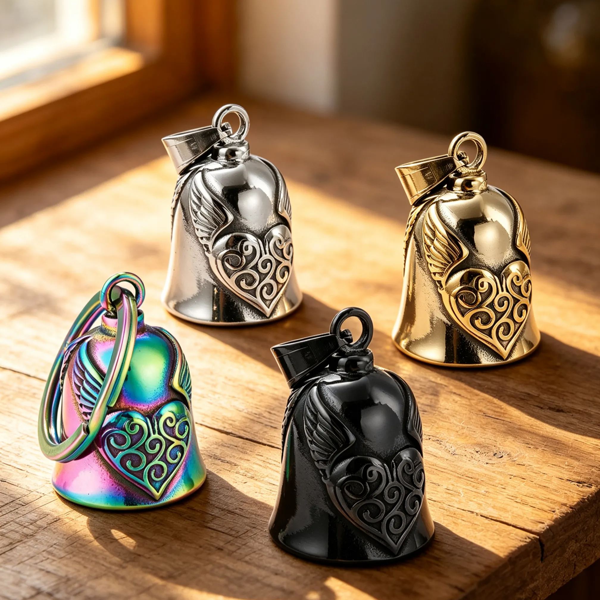 [Copy]2-Pieces Biker Skull Helmet Guardian Ride Bells for Motorcycles