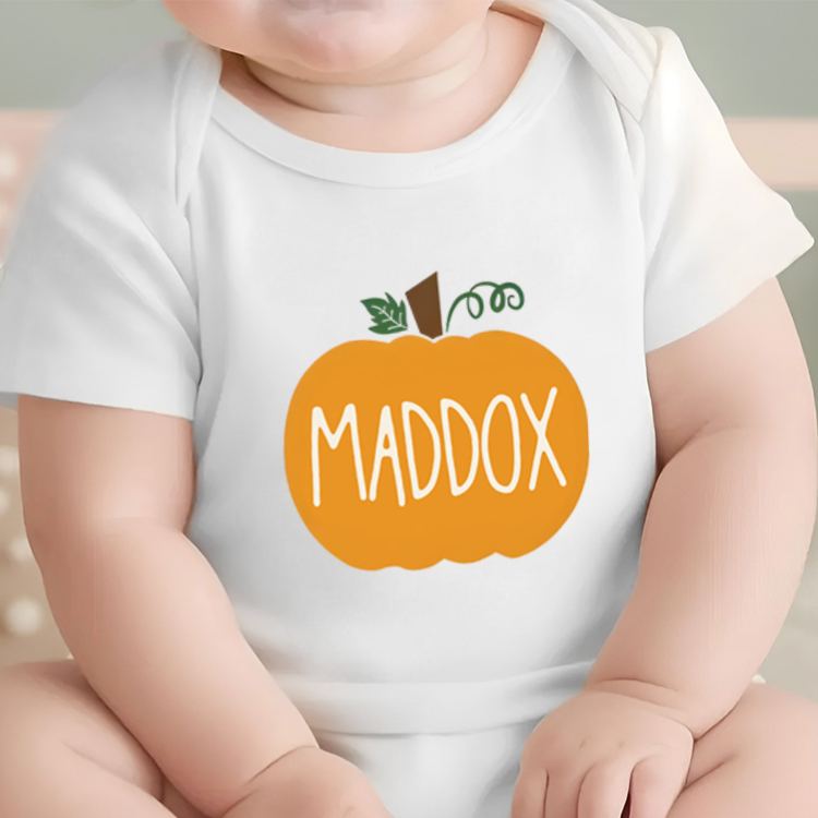 Personalized Pumpkin Baby Onesie Funny Baby Hallowen Gift