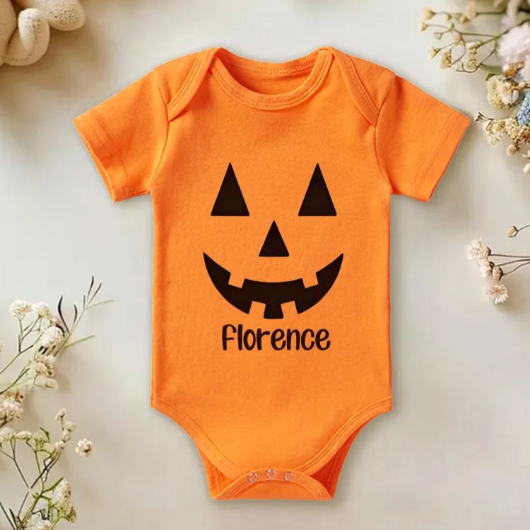 Personalized Halloween Lantern Baby Onesie Funny Cute Gift