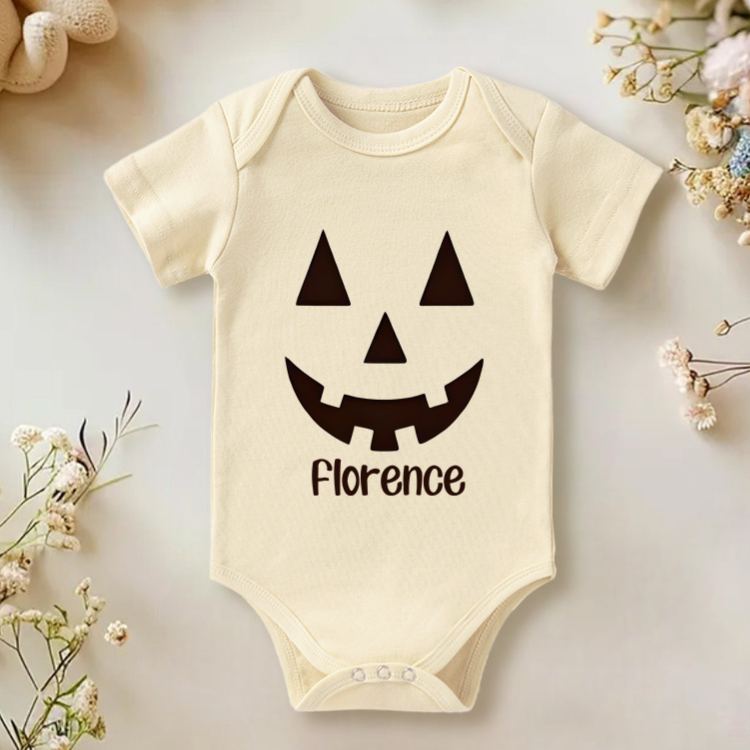 Personalized Halloween Lantern Baby Onesie Funny Cute Gift