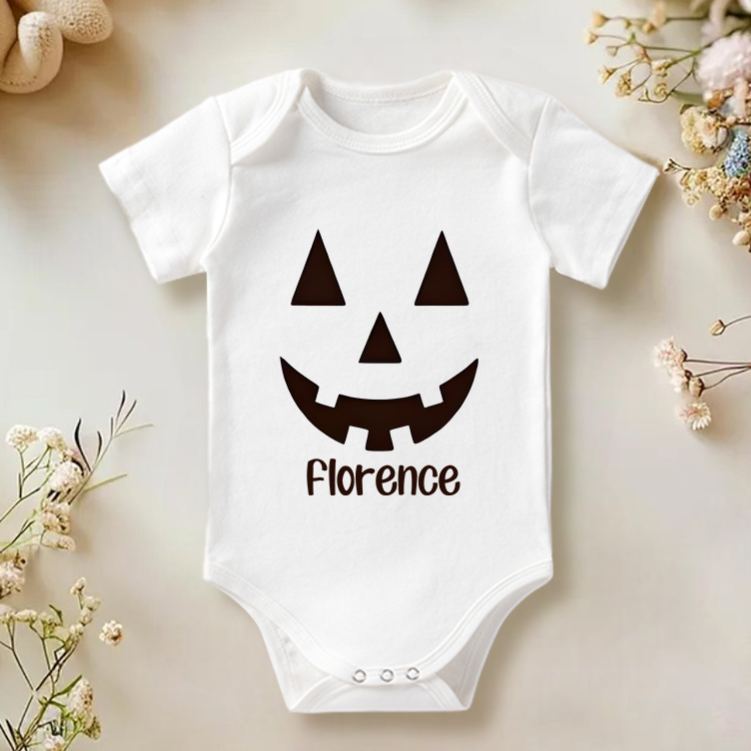 Personalized Halloween Lantern Baby Onesie Funny Cute Gift