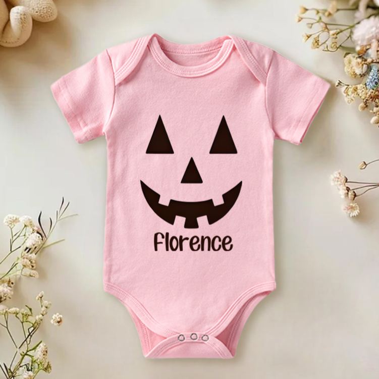 Personalized Halloween Lantern Baby Onesie Funny Cute Gift
