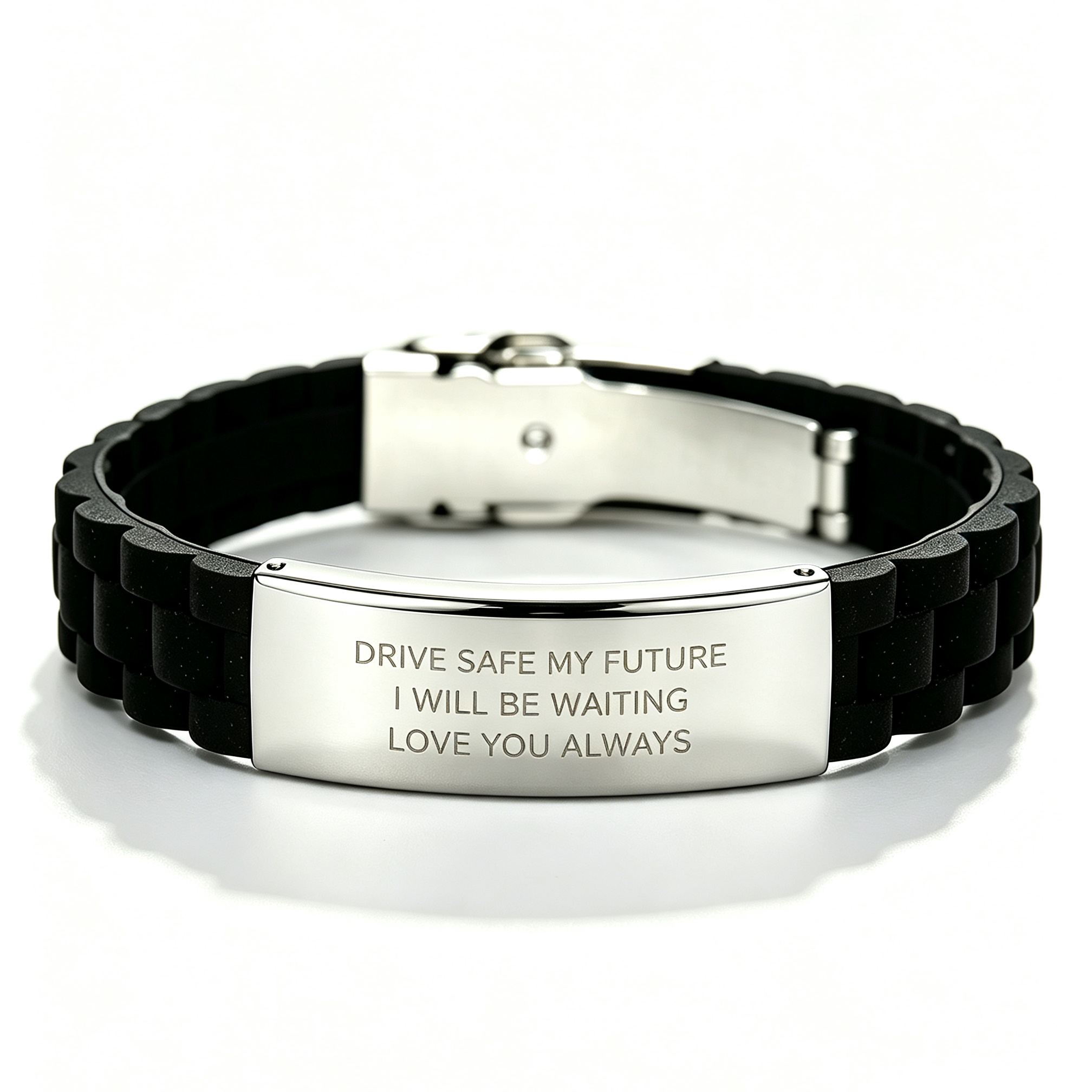 [Copy]Personalized Star of Life Medical Alert ID Bracelet Emergency Jewelry Care Gift for Breast Cancer Woman