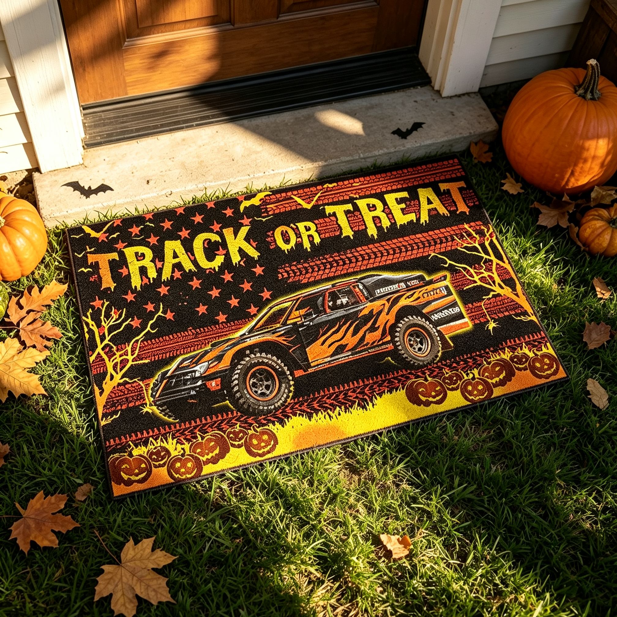[Copy]Personalized Racing Doormat Custom Name and Number Checkered Flag Floor Mat Gift for Car Lovers and Motorsport Fans