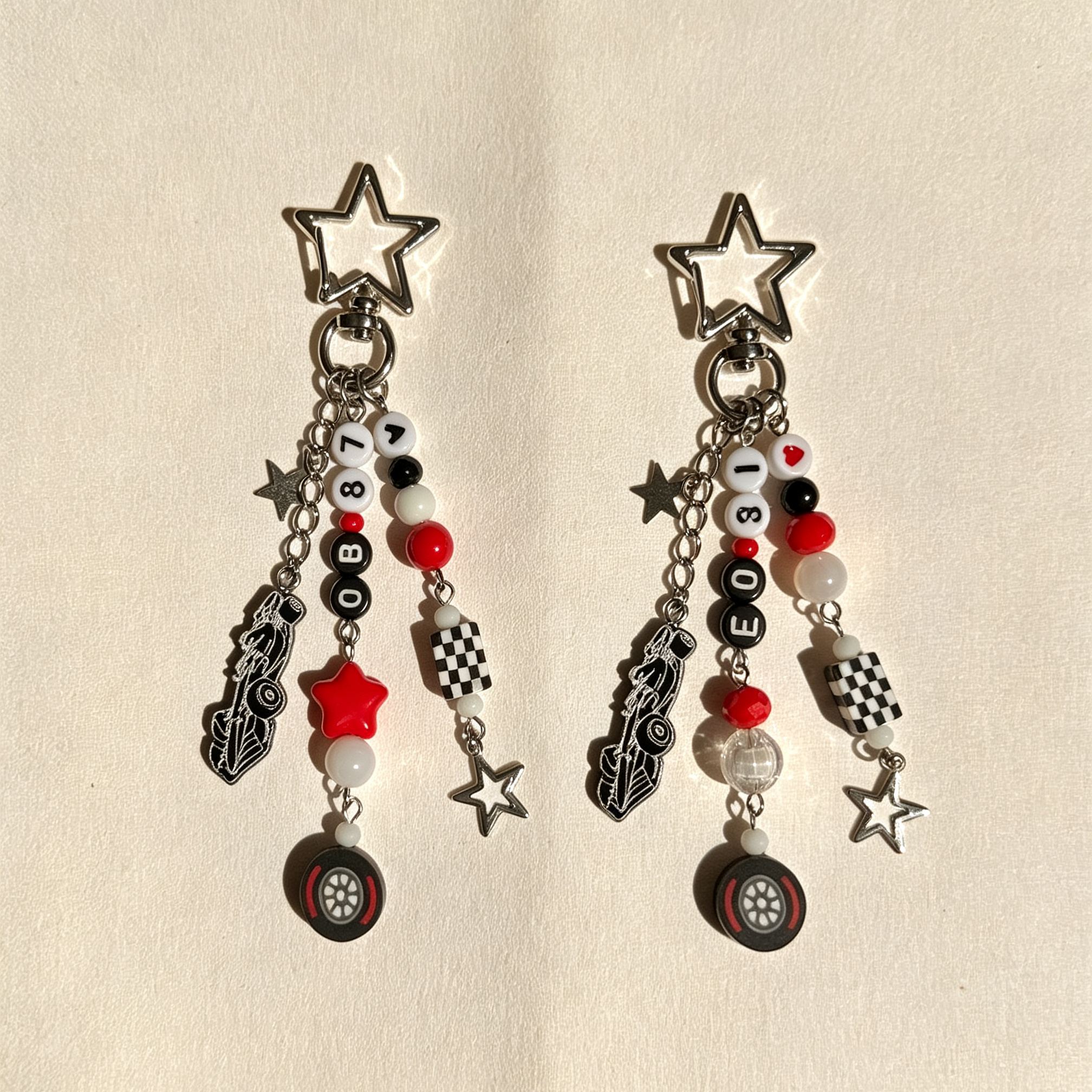 [Copy]Personalized Hand‑Knotted Key Charm, Custom Name Letter Beads Chinese Knot Keychain, Cute Hand‑Woven Backpack Pendant Gift