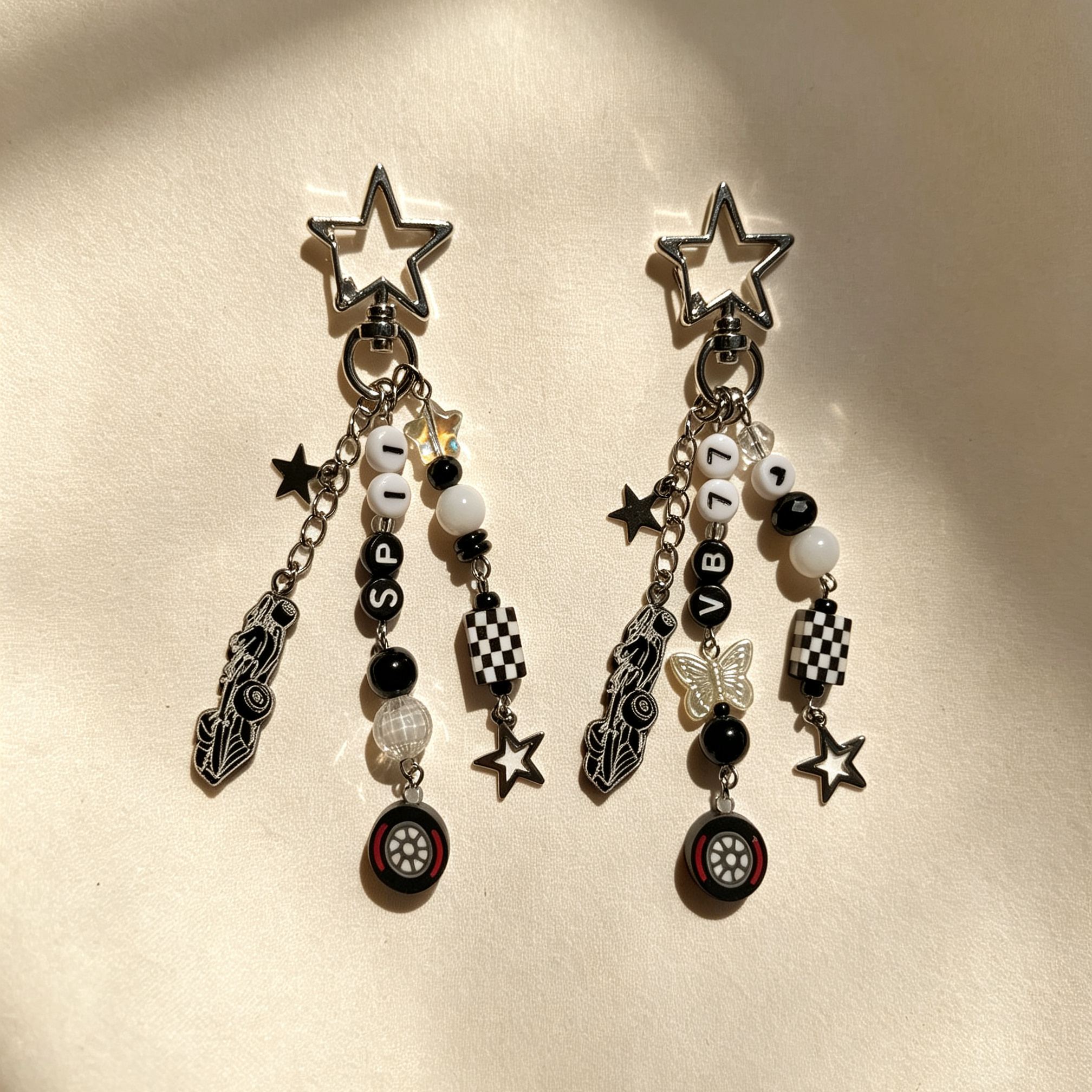 [Copy]Personalized Hand‑Knotted Key Charm, Custom Name Letter Beads Chinese Knot Keychain, Cute Hand‑Woven Backpack Pendant Gift