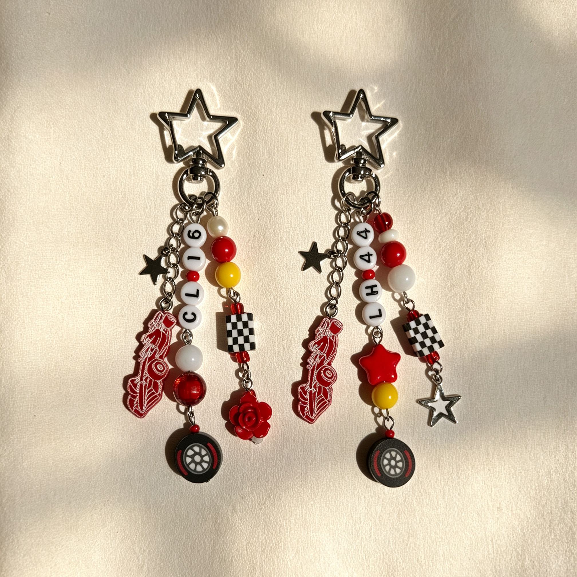 [Copy]Personalized Hand‑Knotted Key Charm, Custom Name Letter Beads Chinese Knot Keychain, Cute Hand‑Woven Backpack Pendant Gift