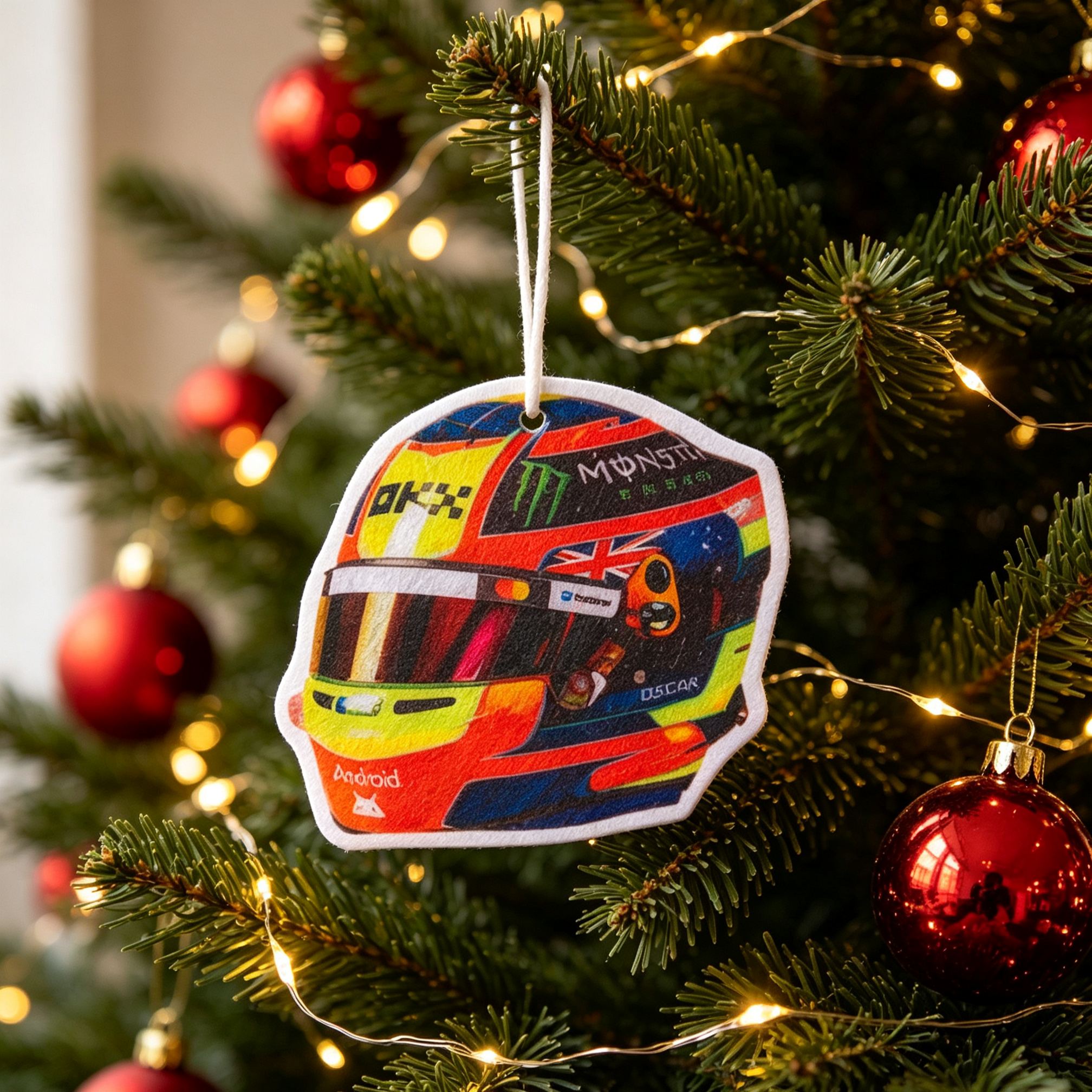 [Copy]Personalized Race Car Christmas Ornament Race Car Tree Hanging Decor Gift For Race Car Lovers