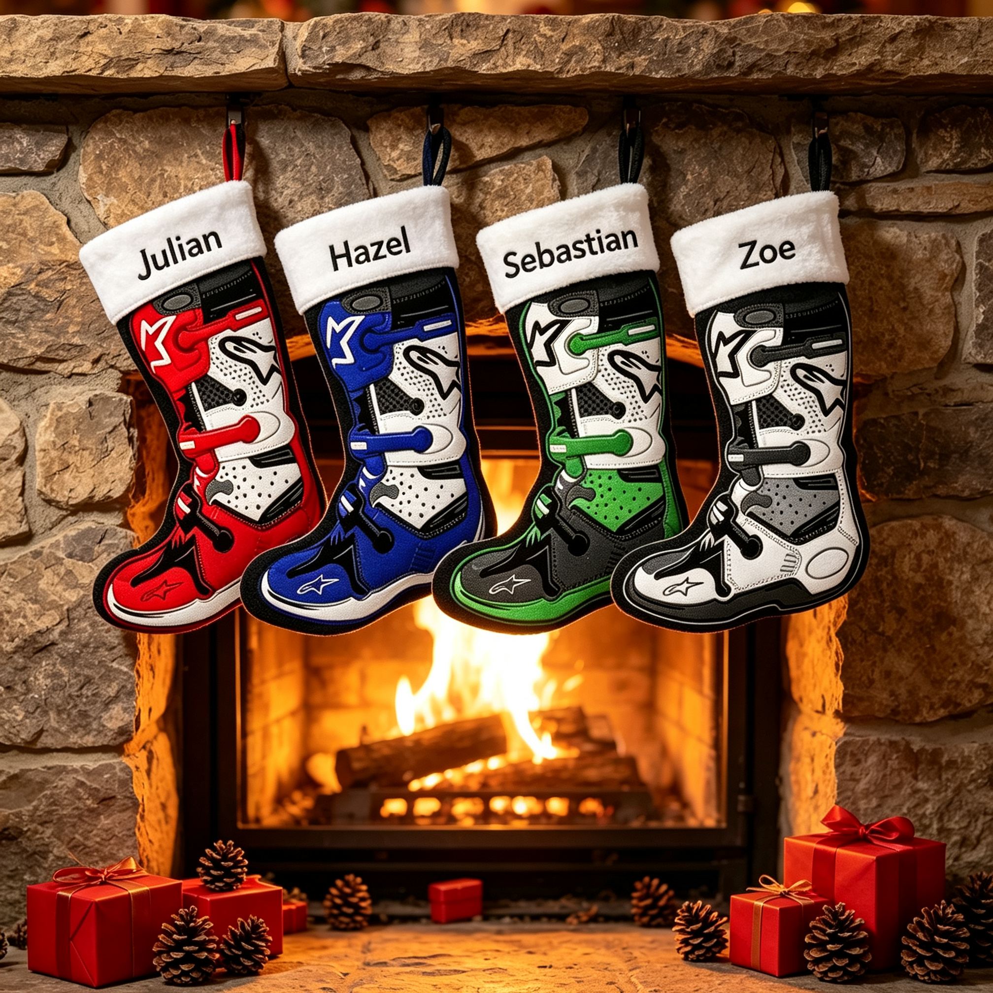 [Copy]Personalized Christmas Santa Stocking Christmas Nutcracker Ballerina Reindeer Stocking for Christmas Special Delivery Kids Stocking