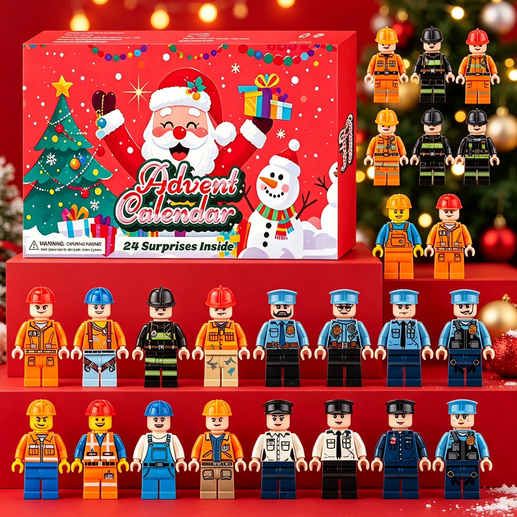 24 Days Mini Race Car Advent Calendar Christmas Countdown Racing Toy Blind Box