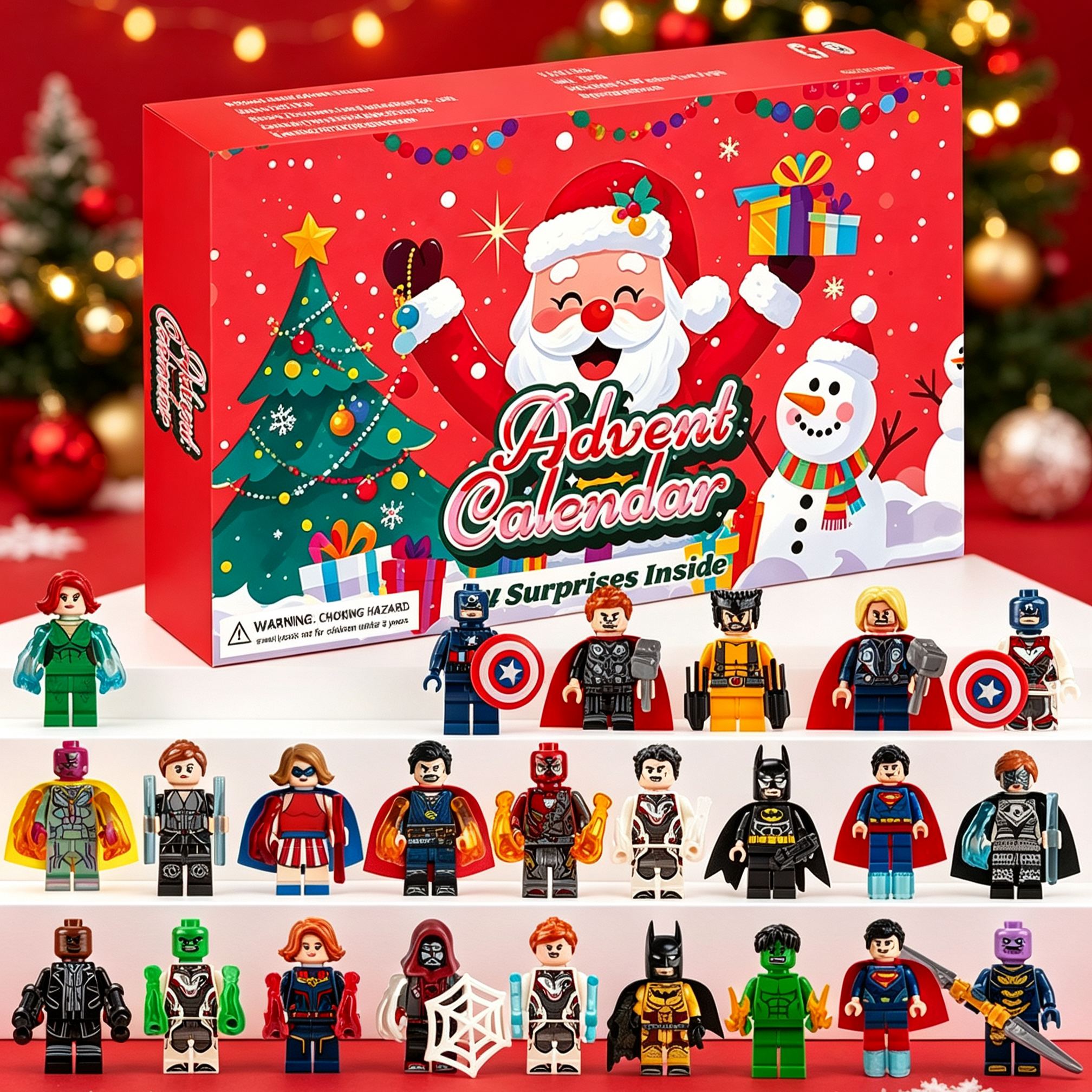 24 Days Mini Race Car Advent Calendar Christmas Countdown Racing Toy Blind Box