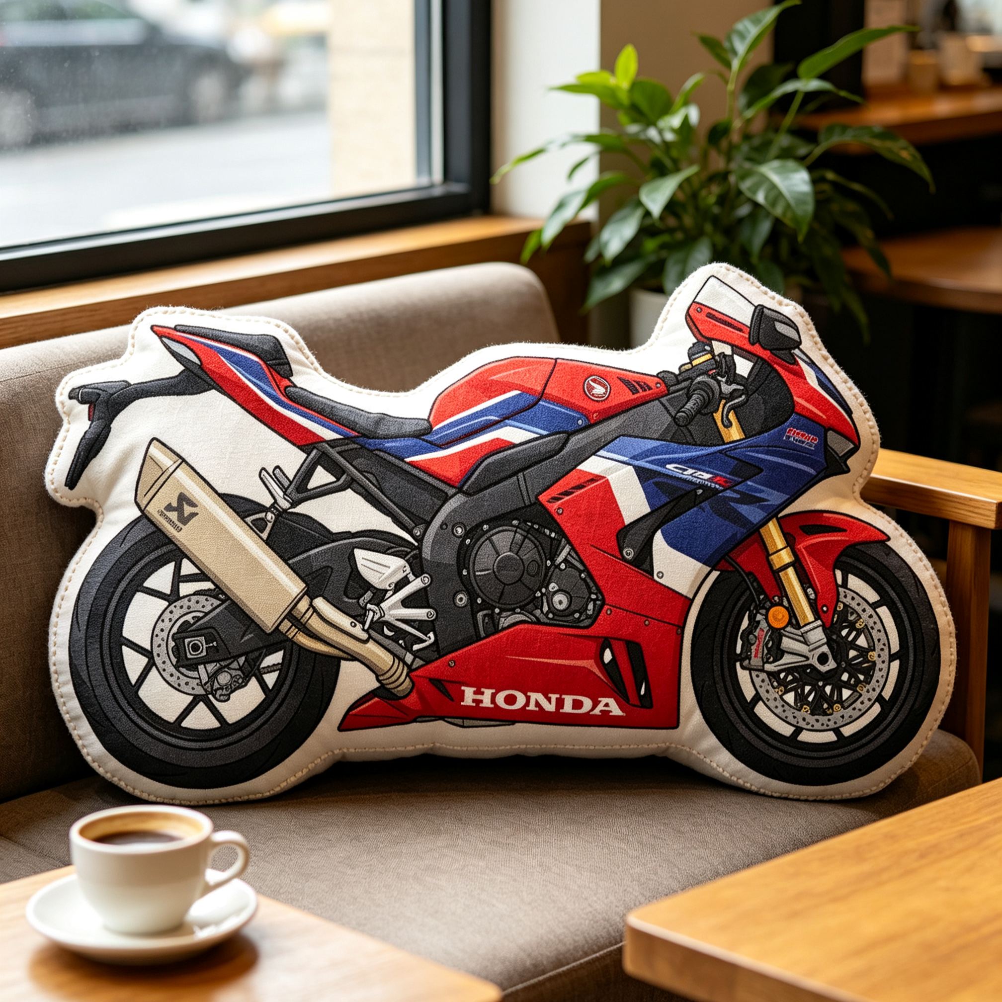 [Copy]Personalized Motorcycle Shaped Plush Pillow Superbike Design Vehicle Lovers Gift