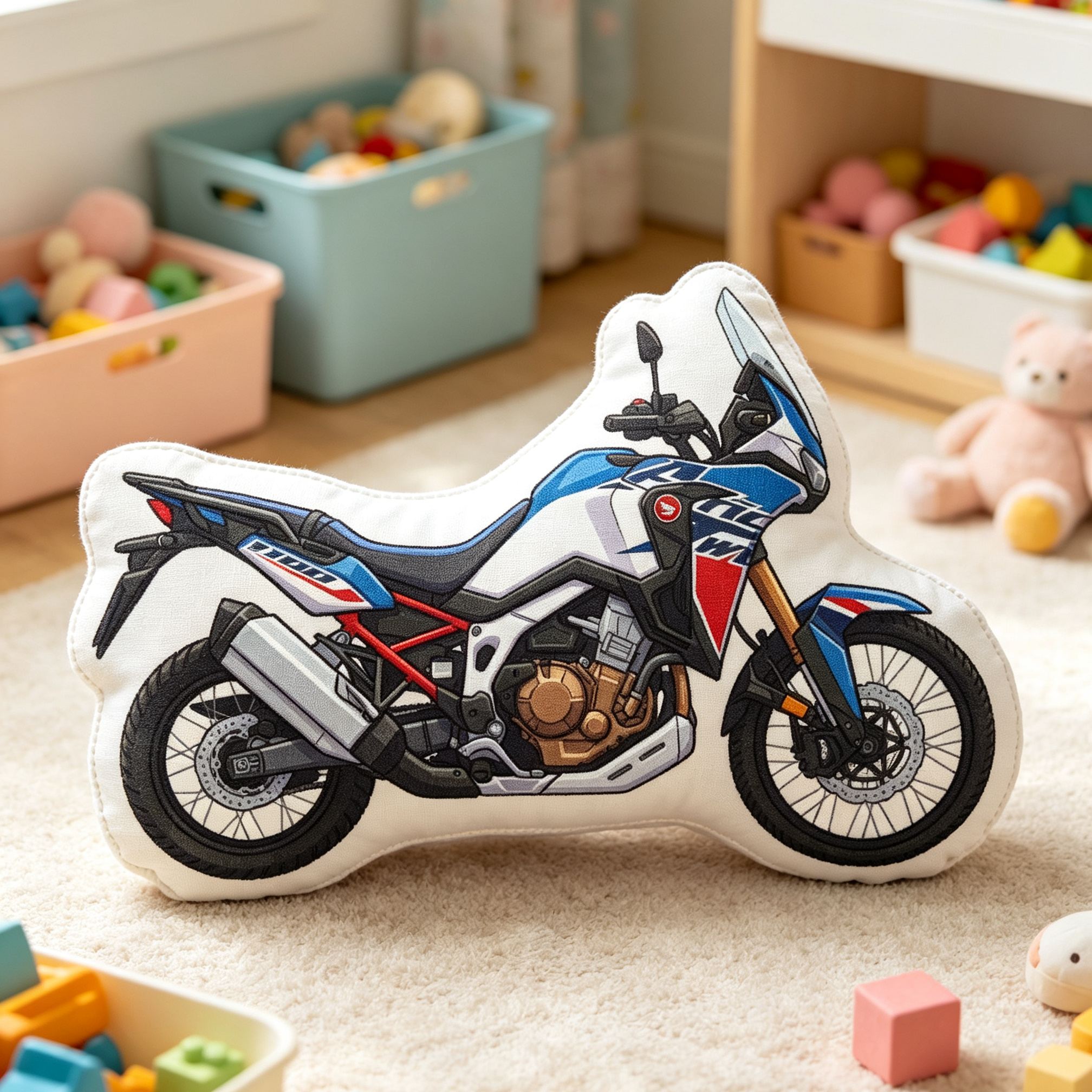 [Copy]Superbike Racing Motorcycle Shaped Pillow, High Definition Print Plush Cushion, Collectible Gift for Motorcycle Enthusiasts