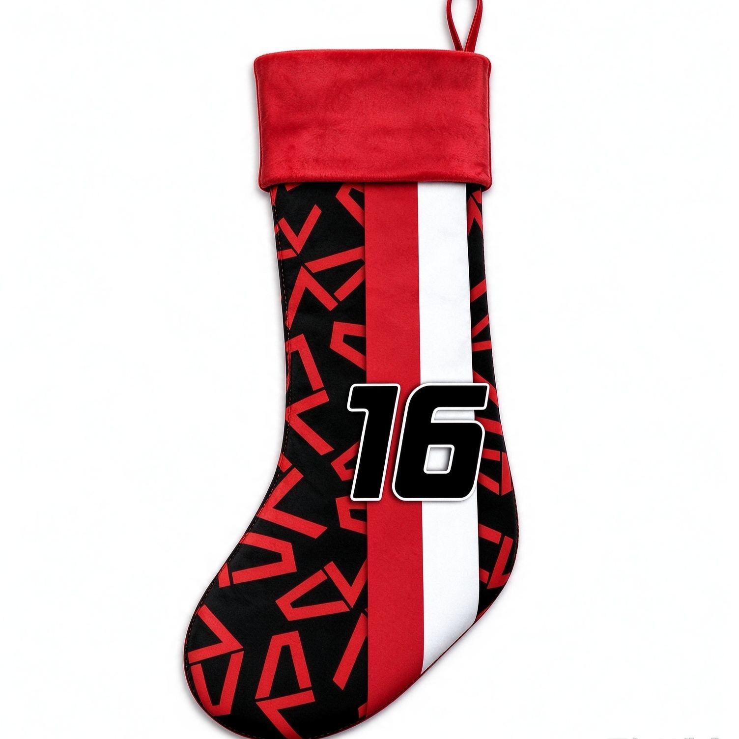 [Copy]Personalized Fox Instinct Motocross Boot Christmas Stocking, Custom Name Dirt Bike MX Christmas Stocking for Motocross Riders