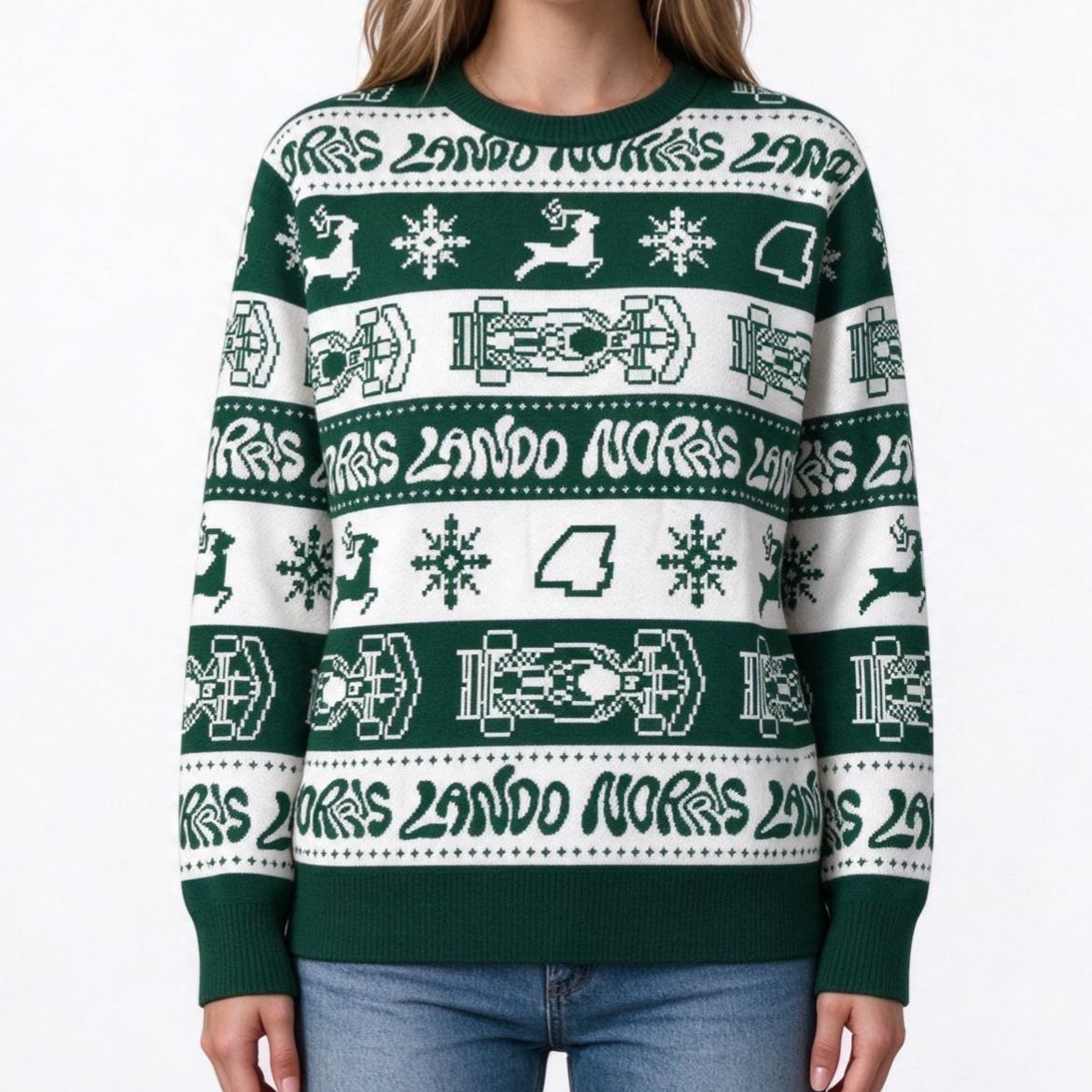 [Copy]F1 Team Ugly Christmas Knit Jumper, Festive Motorsport Holiday Sweater Gift for F1 Racing Fans