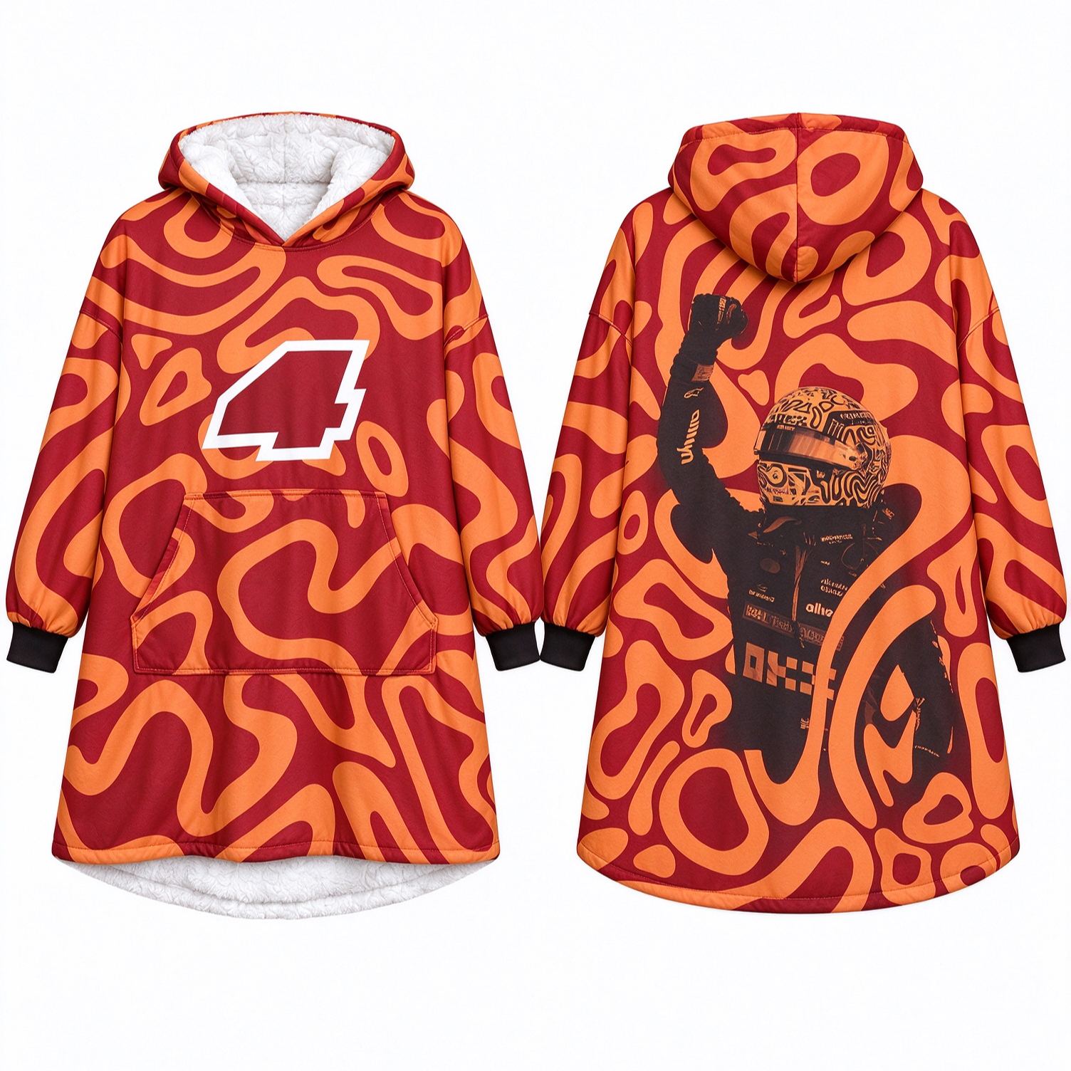[Copy]Race Fan Inspired Oversized Hoodie Blanket, All Over Print Wearable Throw Blanket, Multi Racing Graphic Designs, Gift for f1 Lovers