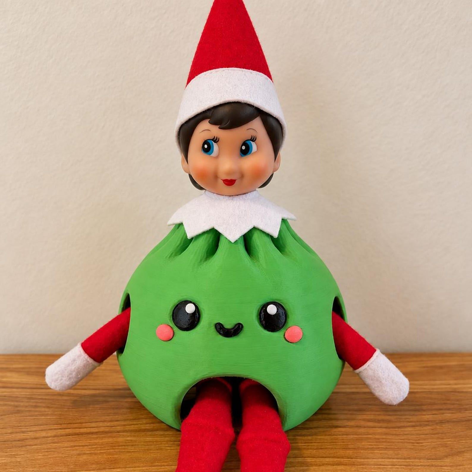 Materials: Plastic Gift wrapping available • • Current PRODUCTION Time: 3-4 Business days (M-F) PLUS 3-8 days for shipping within the US • •  Your elf just became the cutest little dumpling! 🥟🎄  Give your Christmas visitor a deliciously silly makeover w