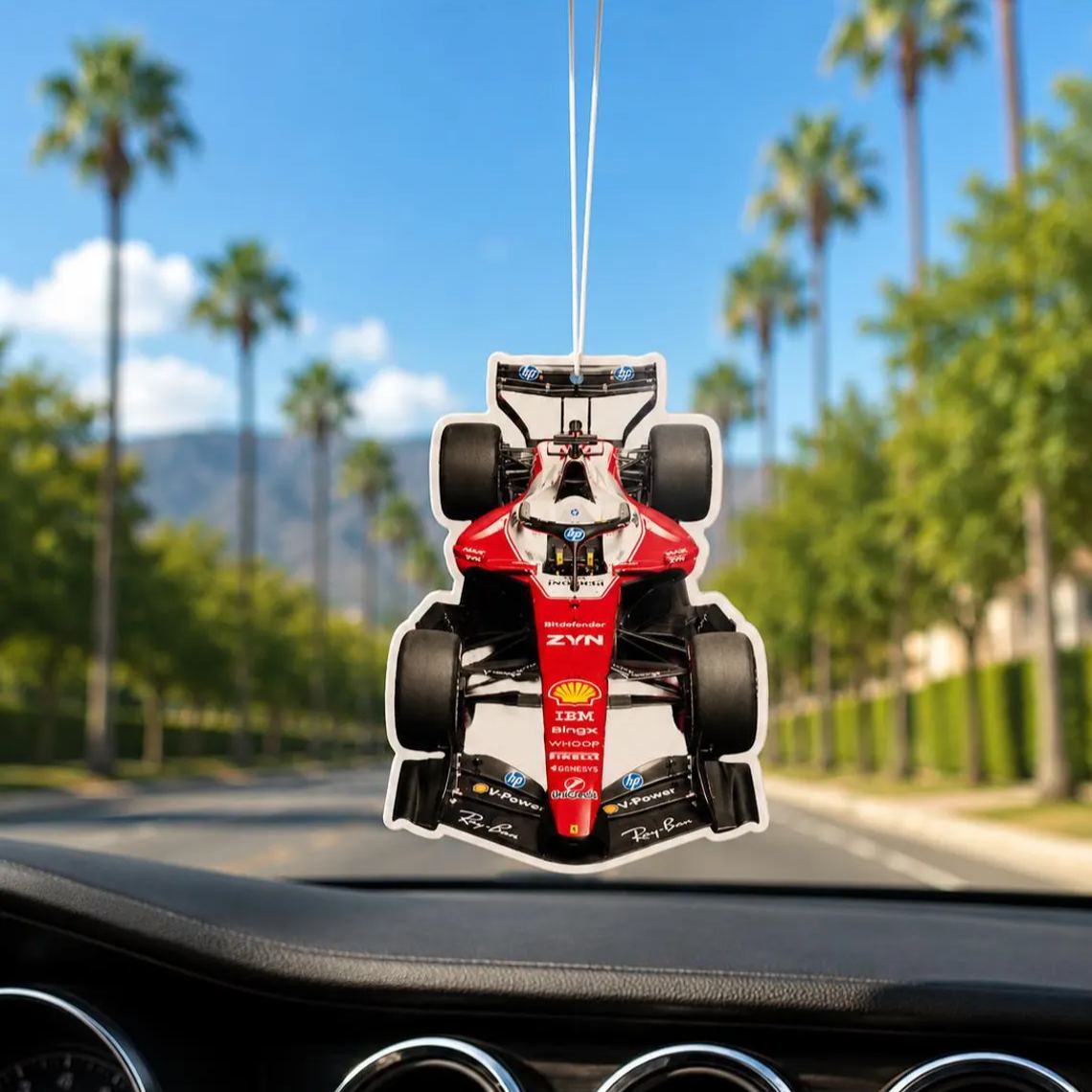 [Copy]Racing Driver Helmet Shaped Hanging Car Air Freshener, Car Rear View Mirror Scent Ornament, Gift for Racing Fans