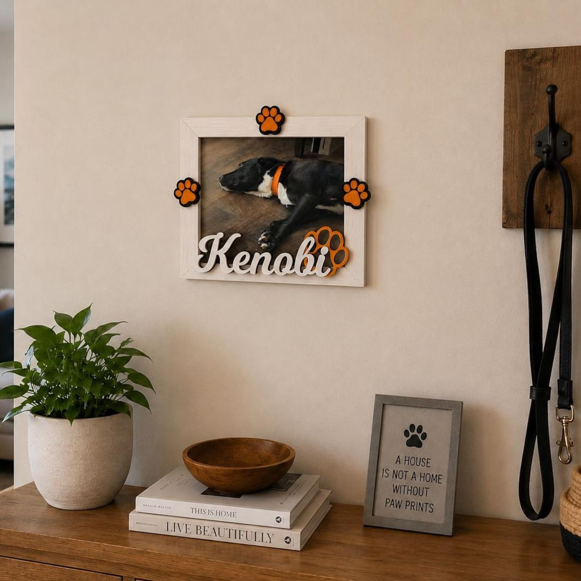 Personalized Dog Wall Photo Frame 4x6 Picture Personalized Home Decor Create Your Own Picture Frame Puppy Photo Dog Mom Gift
