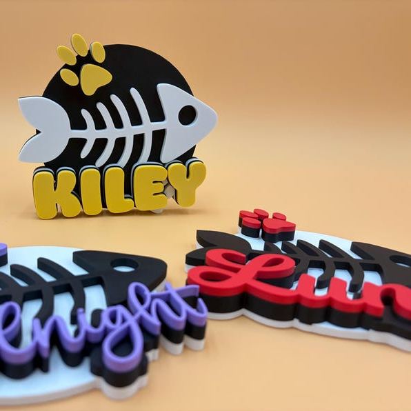 Personalized Fish Sign Wall Decor Personalized Pet Gifts Mom Kitten Catio