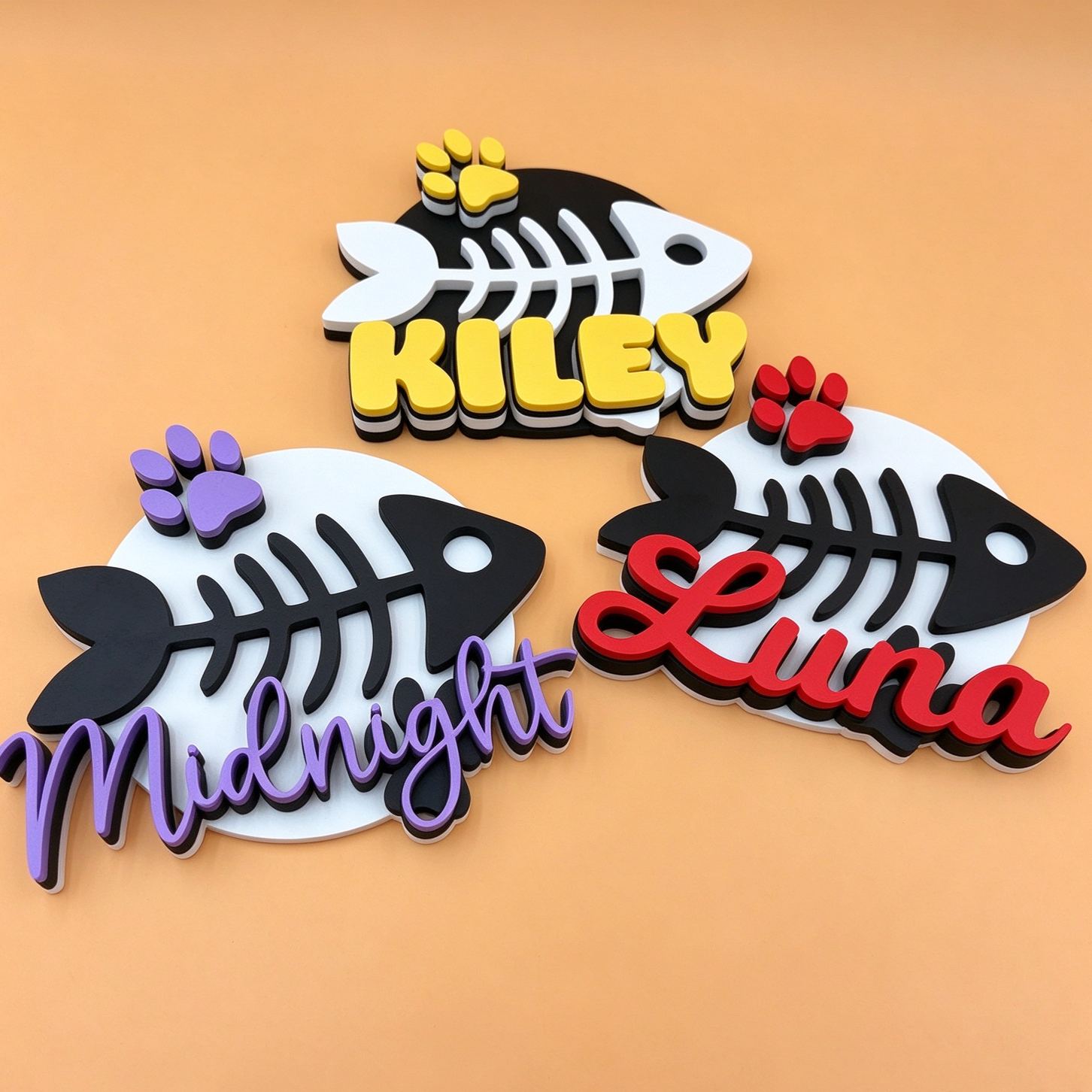Personalized Fish Sign Wall Decor Personalized Pet Gifts Mom Kitten Catio