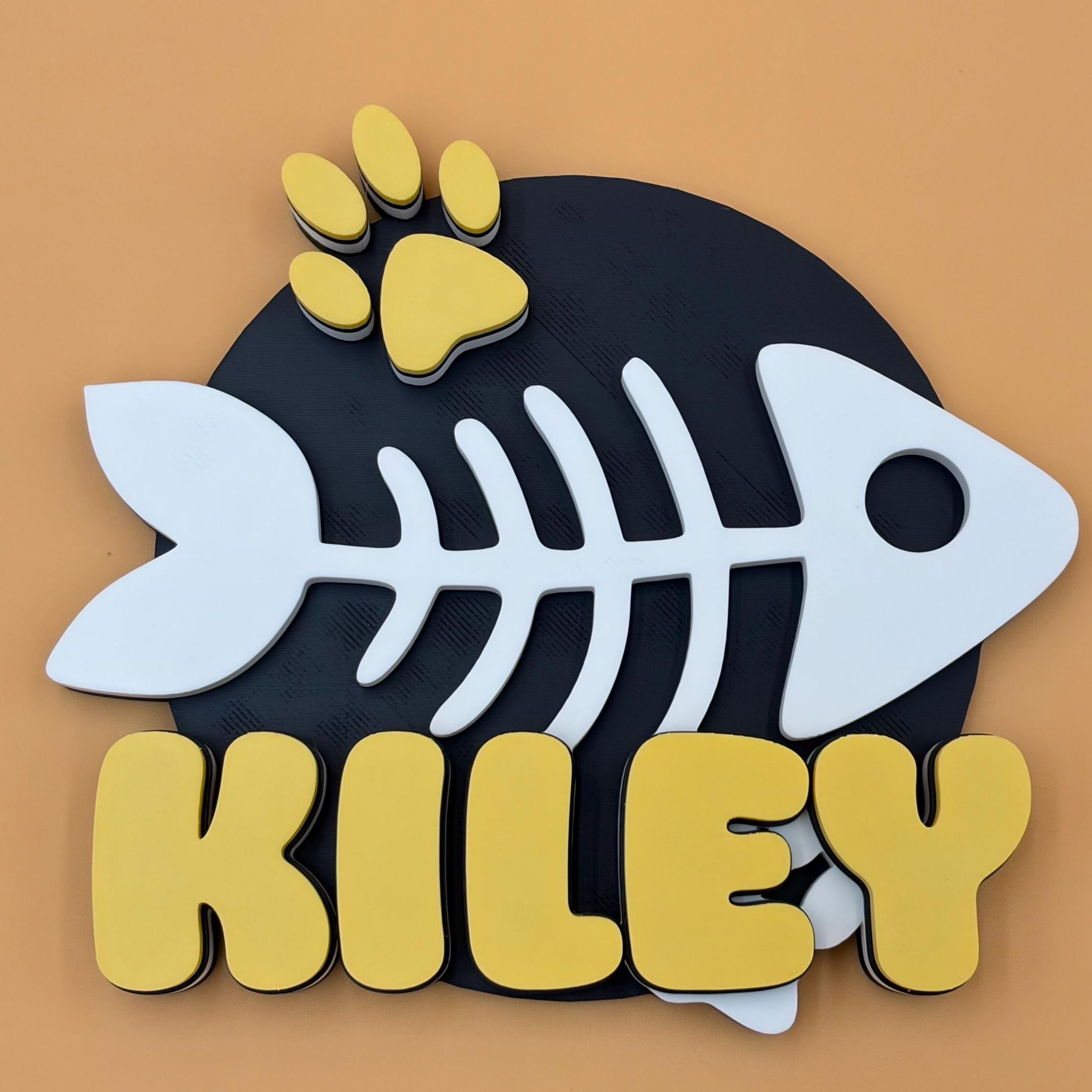Personalized Fish Sign Wall Decor Personalized Pet Gifts Mom Kitten Catio