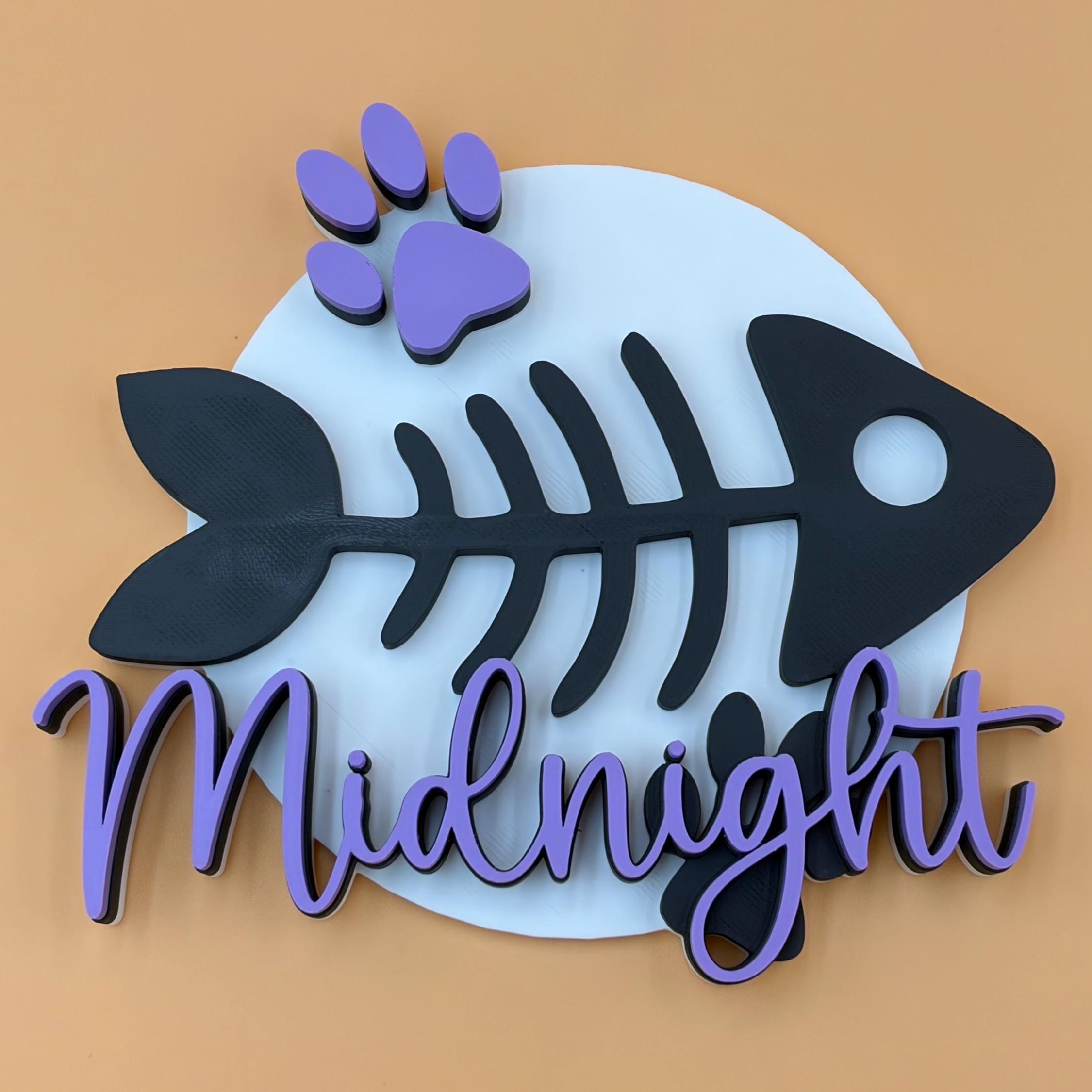 Personalized Fish Sign Wall Decor Personalized Pet Gifts Mom Kitten Catio