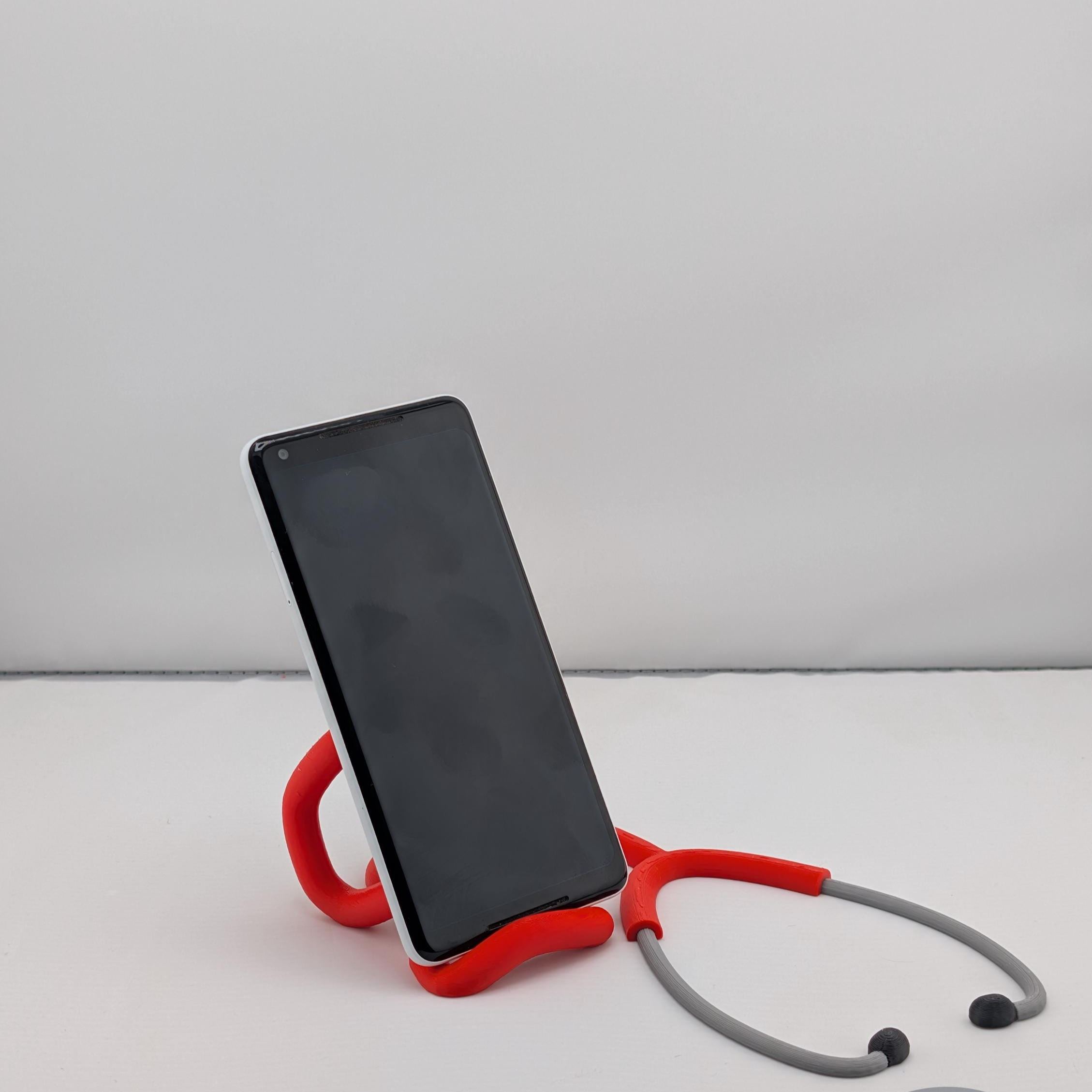 Stethoscope Phone Stand | Medical Professional Gift, Nurse Doctor Gift, Healthcare Hero Desk Decor, 3D Printed Phone Holder, Custom Colors