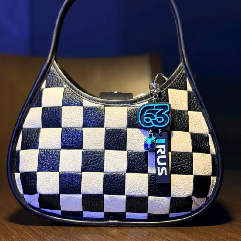 [Copy]Motorsport Driver Bag Charm, Max Racing Helmet Race Car Checkered Flag Keychain Pendant