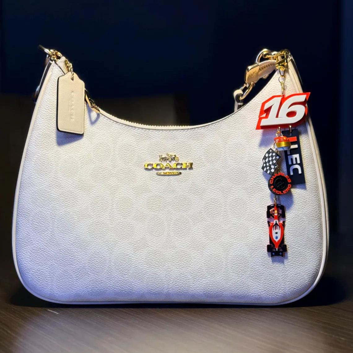 Motorsport Driver Bag Charm, Sainz Racing Helmet Race Car Checkered Flag Keychain Pendant