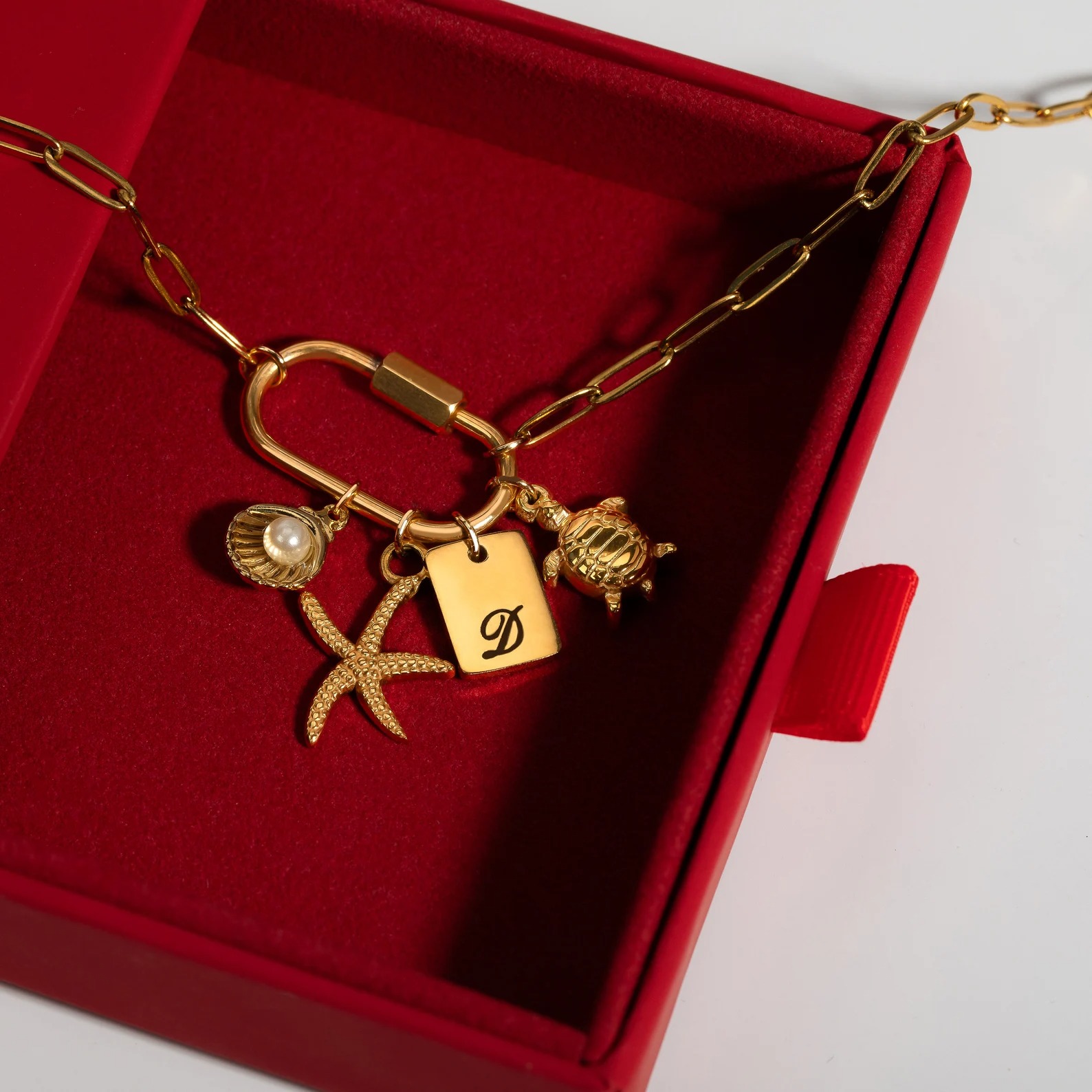 Custom Name Charm Necklace Personalized Jewelry Gift for Her Mothers Day Birthday Gift for Women Mom Wife