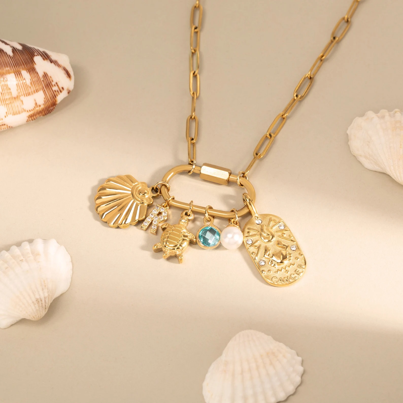 Custom Name Charm Necklace Personalized Jewelry Gift for Her Mothers Day Birthday Gift for Women Mom Wife