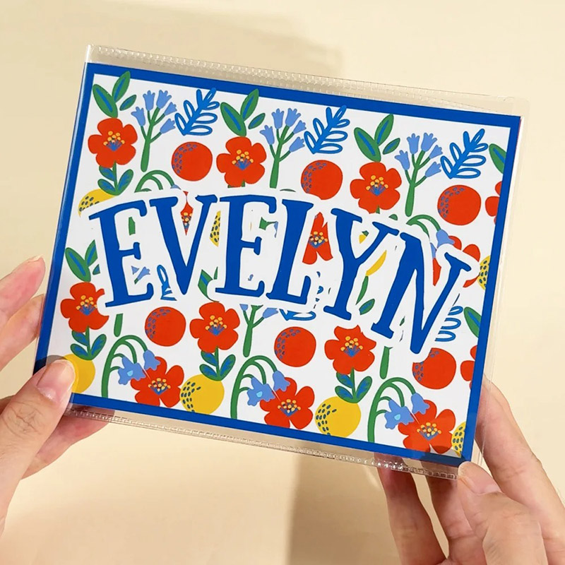 Personalized Multi-Style Colorful Monogram Name Tri-Folded Card Cover Sticker Set Birthday Mahjong Night Gift for Mahjong Lovers