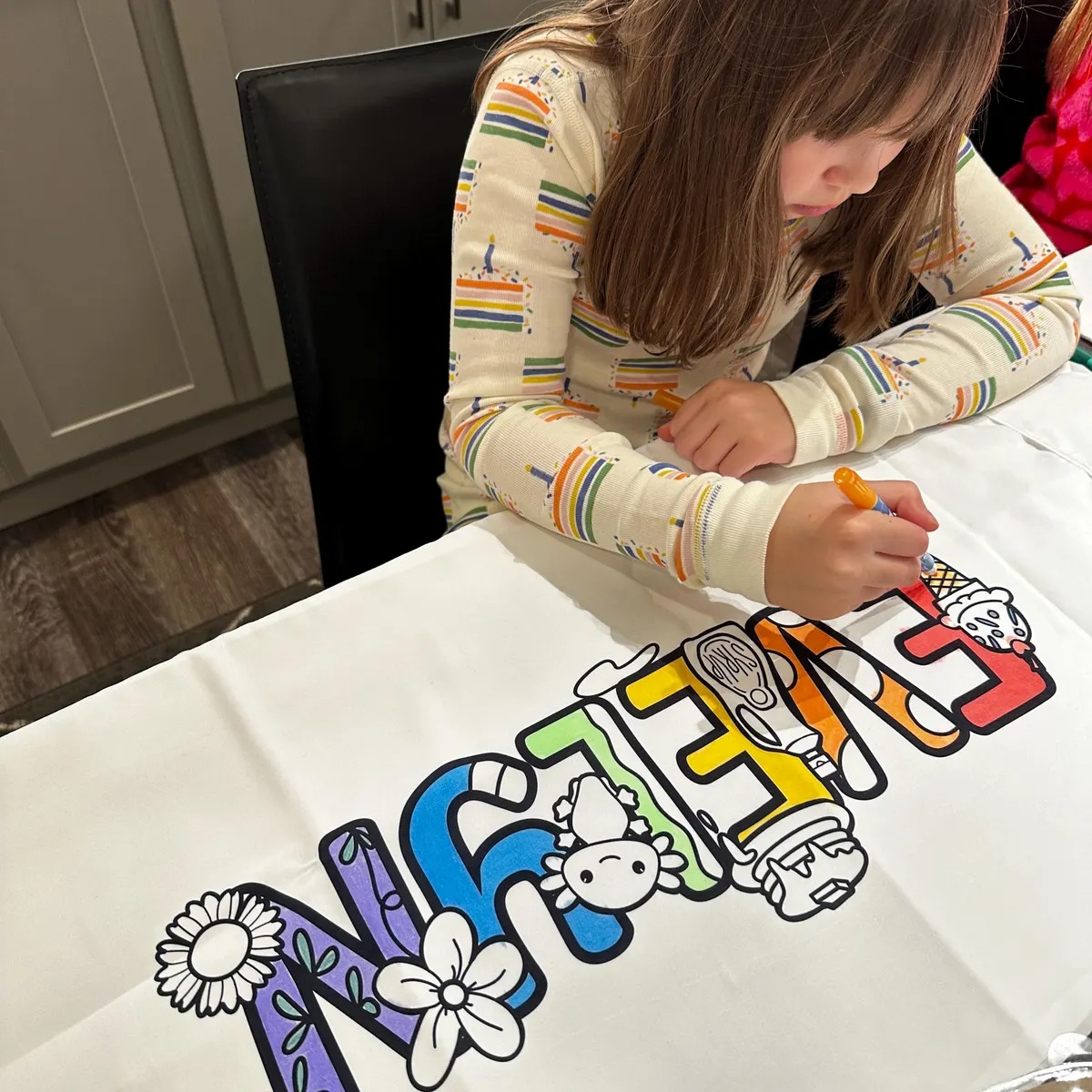 Personalized DIY Doodle Pillowcase for Kids Custom Name & Design Creative Gift for Parties and Fun Activities