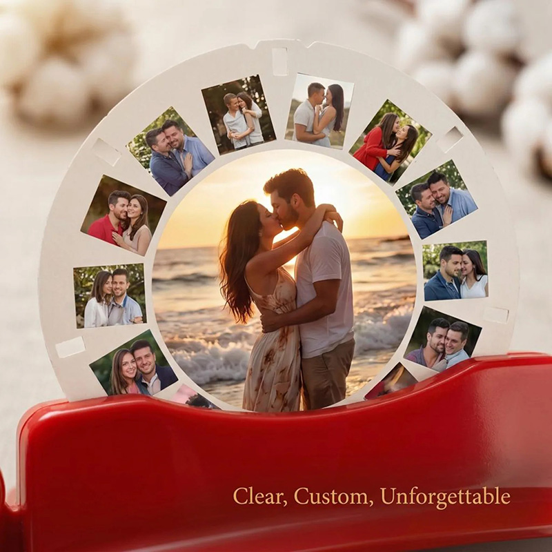 Personalized Viewmaster with Photo Reels Custom Anniversary Gift for Him or Her Retro Photo Keepsake Custom Viewfinder Mother's Father's Day Gift