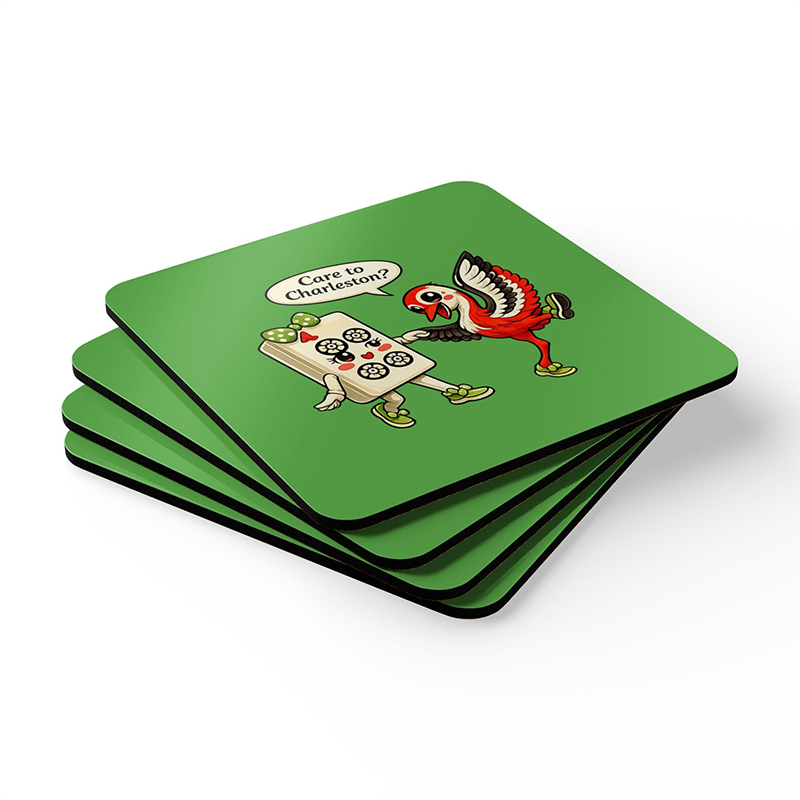 Personalized Care to Charleston Mahjong Coaster Birdie Bam Design Mahj Party Decor Mahjong Girls Night Favor Hostess Gift Table Protector