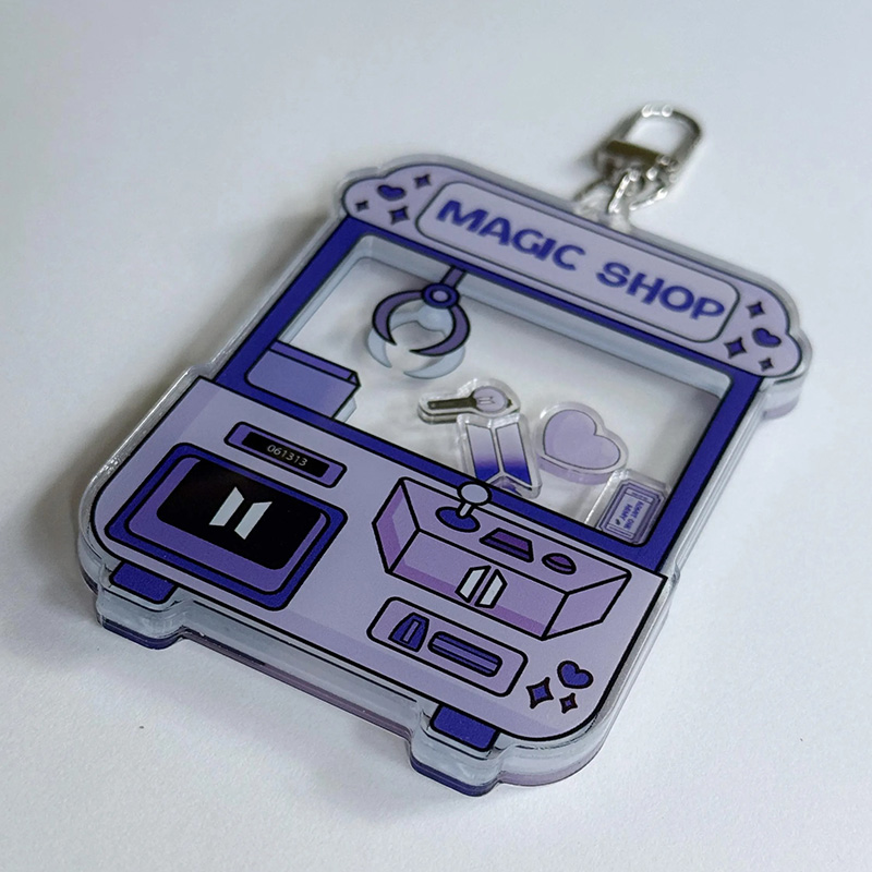 Personalized MAGIC SHOP SHAKER Bag Charm Keychain Claw Machine Keyring Kpop Concert Acrylic