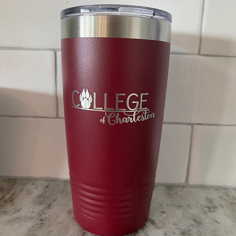 Personalized College Of Charleston Tumbler Gift for Mahjong Lovers