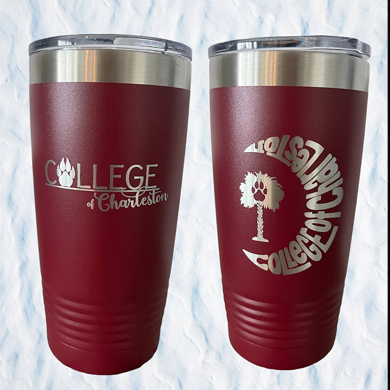 Personalized College Of Charleston Tumbler Gift for Mahjong Lovers