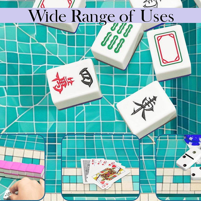 Personalized Mahjong Playing Mat Tropical Pool Mahjong Mat Non Slip Mahjong Game Mat for Mahjong Players