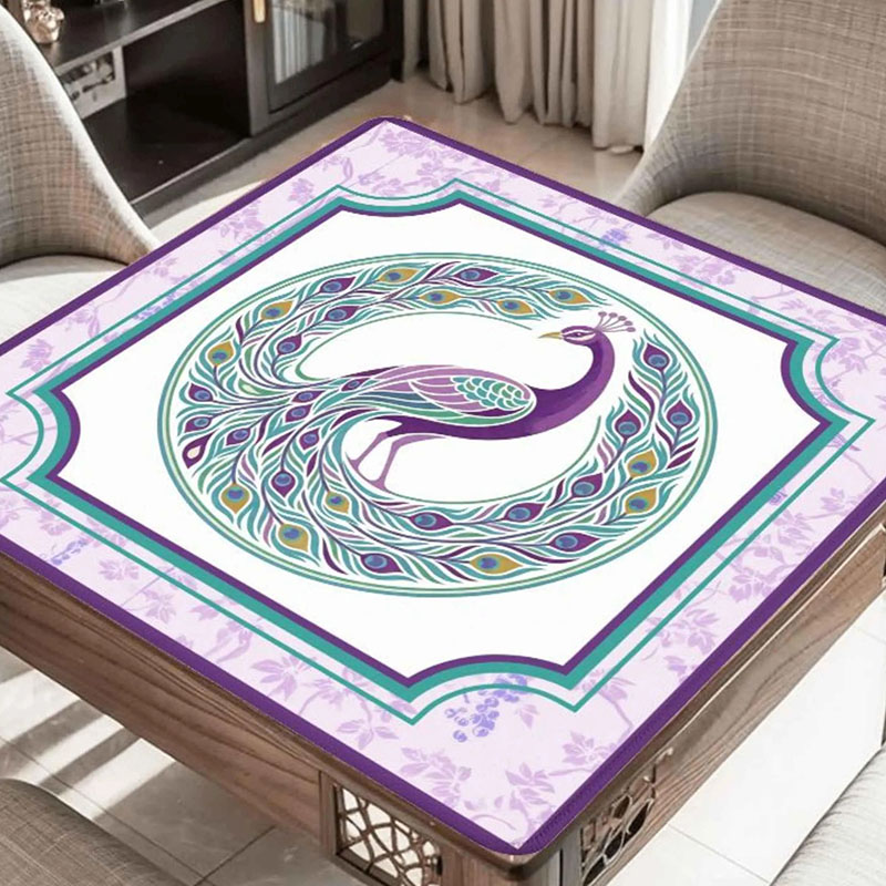 Personalized Peacock Mahjong Playing Mat Elegant Mahjong Table Mat Grandmillennial Mahjong Decor Non Slip Mahjong Mat Gift for Mahjong Lovers