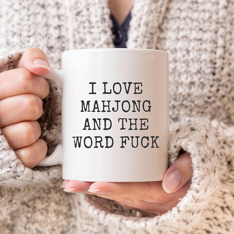 Personalized Funny Mahjong Mug Swear Word Gift for Mahjong Lovers