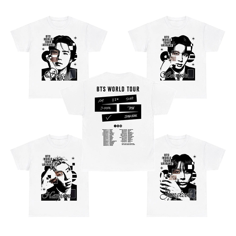 Personalized Kpop Boy Group Member Shirt Kpop Concert Kpop Gift World Tour Merch Arirang Kpop BTS Fandom Gift Idea for BTS ARMY for Concert
