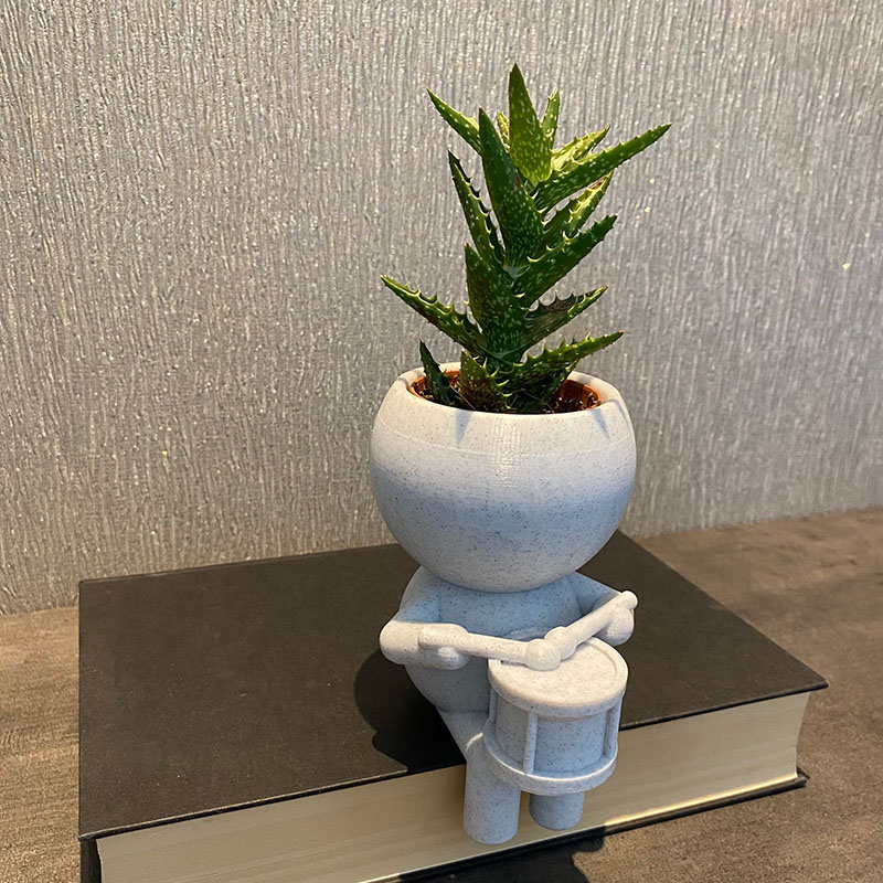 Personalized Little Drummer Snare Drum Succulent Plant Pot 3D Printed Flower Pot Gift for Band Members Music Lovers for Kids
