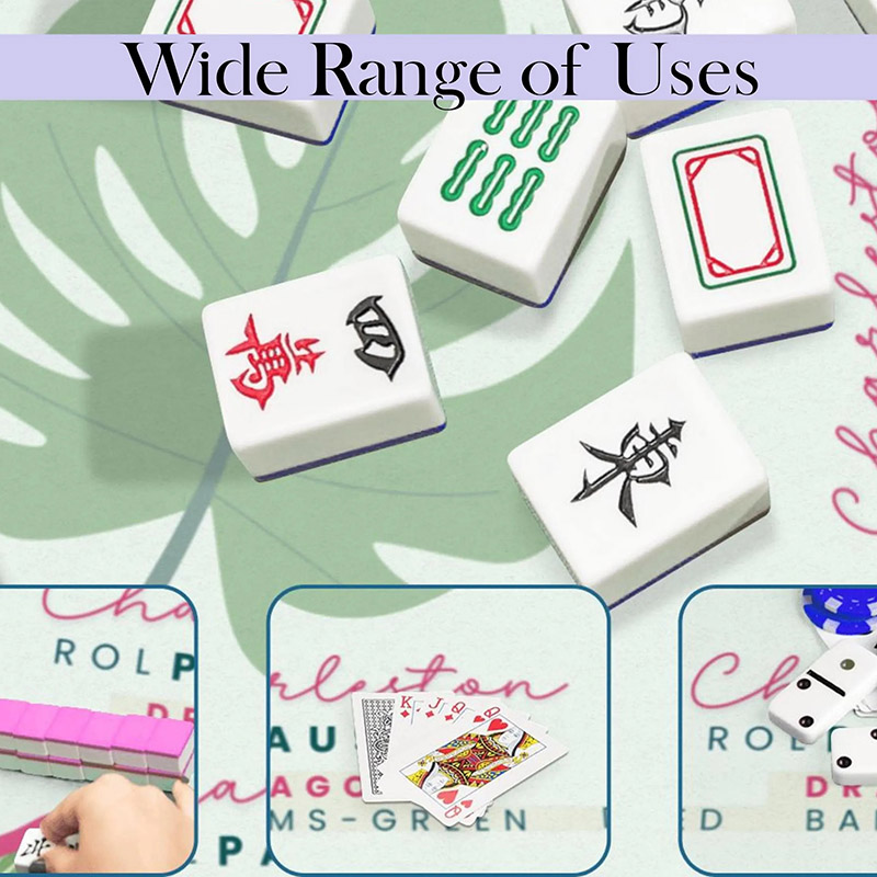 Personalized American Mahjong Teaching Mat Tropical Floral Beginner Mahjong Mat Charleston Guide Play Direction Mat Gift for Mahjong Lovers