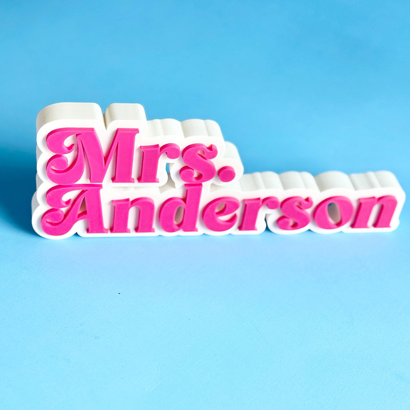 Personalized Teacher Name Sign Classroom Decor Custom Desk Nameplate Back to School Gift for Teacher Elementry School Teacher Gift Music Dance Teacher Gift