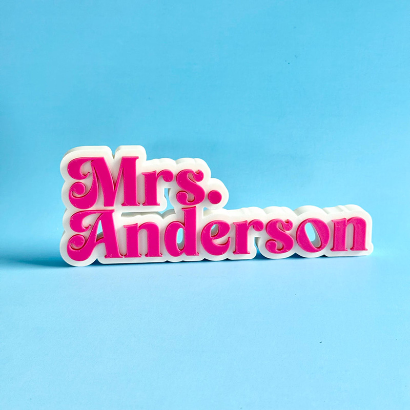 Personalized Teacher Name Sign Classroom Decor Custom Desk Nameplate Back to School Gift for Teacher Elementry School Teacher Gift Music Dance Teacher Gift