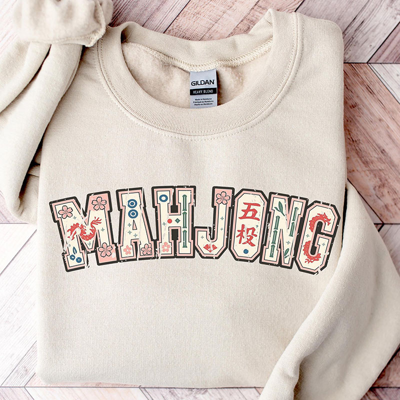 Personalized The Charleston Mahjong Sweatshirt Mahjong Dance Sweatshirt Ladies Game Night Tee
